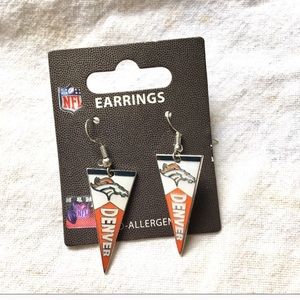 Denver Broncos pennant dangly earrings women’s NFL
